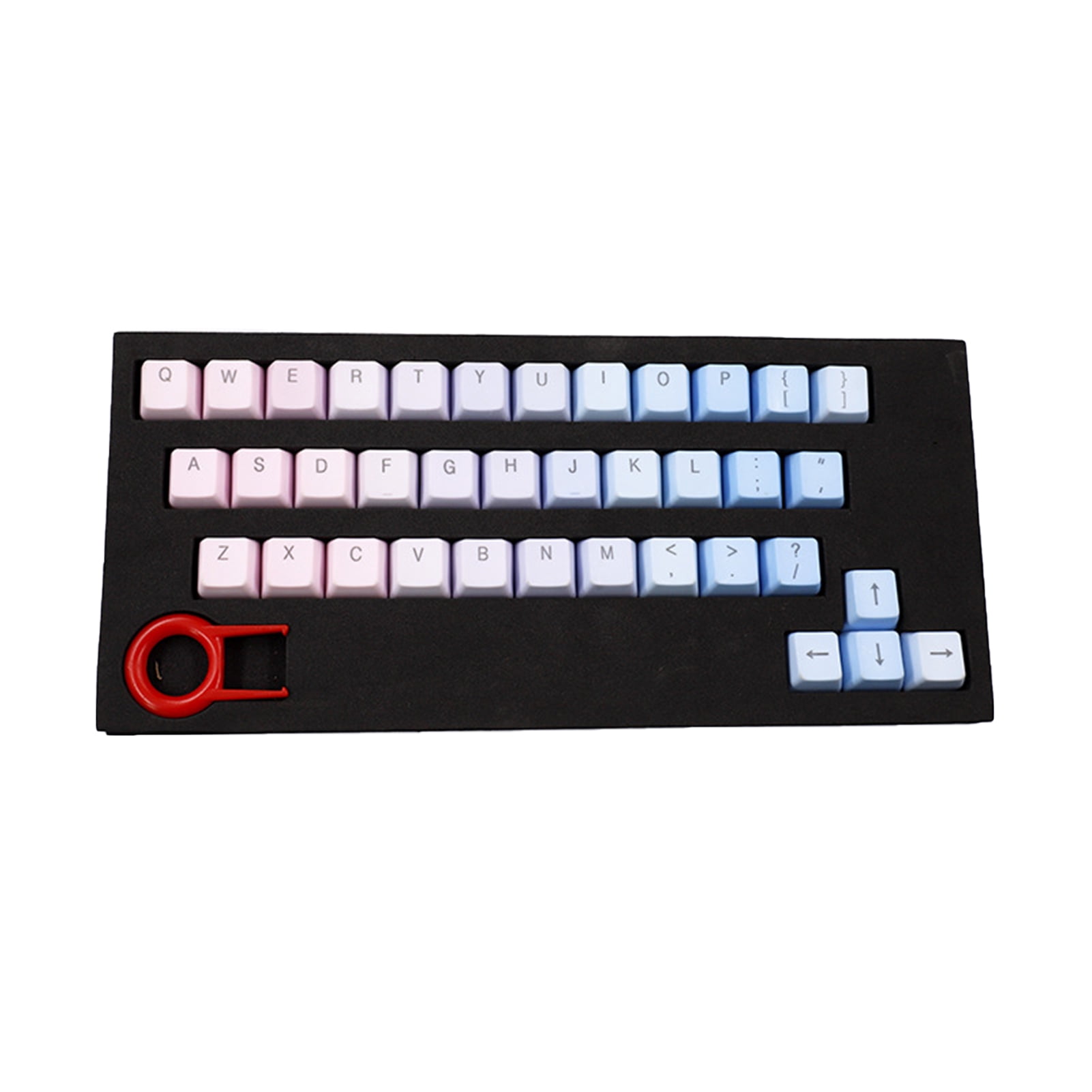 Keycaps 37 Keys PBT Backlight Colorful Mechanical Keyboard Keycaps Cover Replacement Computer Accessories Blue 