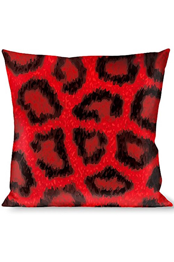 Throw Pillow - Leopard Red