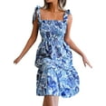 thumbnail image 2 of YAGHYAGH Womens Sleeveless Sundress Smocked A-line Floral Maxi Dress, 2 of 4