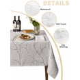 thumbnail image 2 of Grey Branches Table Cloth, Waterproof Tablecloth for Rectangle Tables, Vintage Art Farmhouse Reusable Washable Fabric Table Cover for Restaurant Kitchen Dining Tables 52"x70", 2 of 9