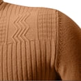 thumbnail image 4 of JUUYY Men's Turtleneck Sweater Long Sleeve Slim Fit Solid Color Knitted Warm Winter Casual Comfortable Base Layer Tops Pullover Brown XL, 4 of 8