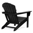 thumbnail image 5 of WestinTrends Dylan Adirondack Chair, All Weather Resistant Poly Lumber Outdoor Patio Chairs, Seashell Slat Curved Back, Widen Seat Armrest, Color Stay, Imitation Wood Texture, Black, 5 of 12