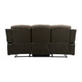thumbnail image 4 of Lexicon Cranley Traditional Microfiber Double Reclining Sofa in Chocolate, 4 of 5
