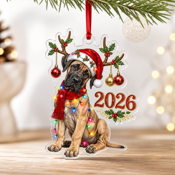 Ornament Dog Reindeer Hanging Tree Christmas Decor