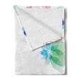 thumbnail image 2 of Flower Soft Flannel Fleece Blanket, Abstract Petals Digital Hazy Reflections Bridal Buds Exquisite French Style Pattern, Cozy Plush for Indoor and Outdoor Use, 50" x 60", Multicolor, by Ambesonne, 2 of 5
