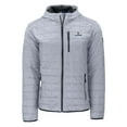 thumbnail image 2 of Men's-Cutter & Buck  Gray Illinois Fighting Illini Rainier Eco PrimaLoft Hooded Full-Zip Jacket, 2 of 3