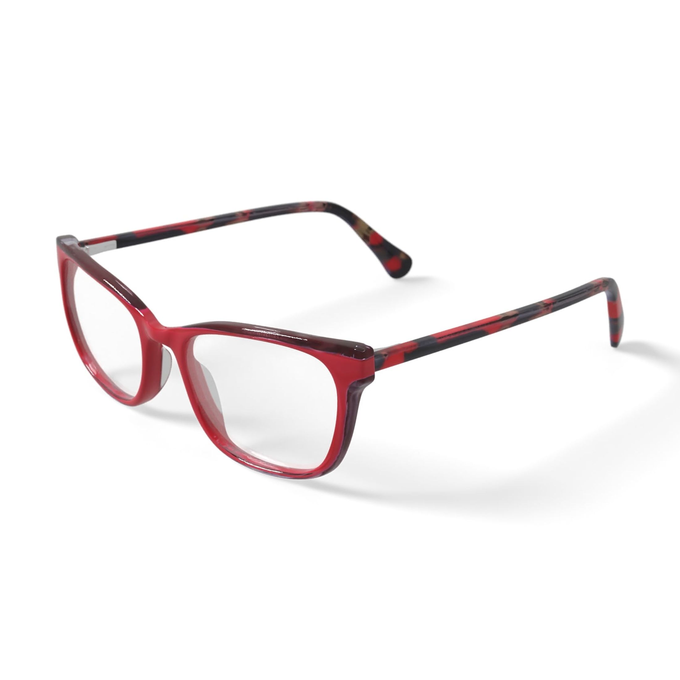 True Religion Women's T037 Square Prescription Eyeglasses with Case, Red