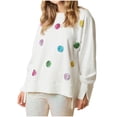 thumbnail image 2 of Wancir Ugly Christmas Sweater for Women 2024 Cute Sequin Nutcracker Sweatshirt Sparkly Funny Graphic Shirts Pullover Tops, 2 of 6
