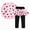 Y213-Pink, variant on Cdudpw Toddler Girl Clothes Girls Fall Outfits Kids Clothing Winter Long Sleeves Ruffle Hems Top Pant Heart Print Set(Y213-Pink)