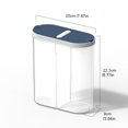 thumbnail image 2 of 2 Compartment Plastic Grain Storage Container, White Kitchen Storage Jar for Oats Cereal and Rice, Removable Divider, Food Grade PET, 2 of 5