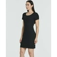 thumbnail image 5 of 3 Pack: Women's Mini Short Sleeve Ribbed Scoop Neck Casual T-Shirt Bodycon Dress, 5 of 6