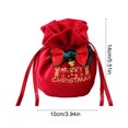 thumbnail image 3 of SouMaox Christmas Velvet Drawstring Bag Soft Texture Ribbon Closure Holiday Packaging Festive Supplies for Winter Party Exchange, 3 of 9