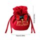 thumbnail image 3 of Bolsa de Terciopelo Navideña con Cordón Ajustable | Material: Tela Roja | Medidas: 14 X 10 X 10 Cm | Recipiente para Regalo | 1 Unidad, 3 of 6