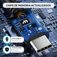 thumbnail image 2 of Cable de Carga USB C Mubitech Negro Carga Rápida 65 W Tipo C Magnético de Nailon Trenzado Compatible, 2 of 9