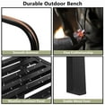 thumbnail image 2 of Ktaxon 50" Patio Garden Bench, Metal Frame Welcome Park Bench with Slatted Seat, for Outdoor, Lawn, Park, Deck- Black, 2 of 10