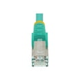 thumbnail image 4 of StarTech.com 4ft CAT6a Ethernet Cable - Aqua - Low Smoke Zero Halogen (LSZH) - 10GbE 500MHz 100W PoE++ Snagless RJ-45 w/Strain Reliefs S/FTP Network Patch Cord - Patch cable - RJ-45 (M) to RJ-45 (M) - 4 ft - S/FTP - CAT 6a - IEEE 802.3bt - halogen-free, molded, snagless, stranded - aqua, 4 of 5