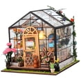 thumbnail image 3 of Threns DIY Miniature Dollhouse Kit 1:24 Scale 3D Miniature Flower House Kit with LED Light Wooden Dollhouse Model Building Kits for Teen Adults, 3 of 9