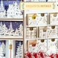 Wooden Christmas Advent Calendar Book, Table Holiday Decoration