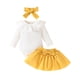 thumbnail image 2 of Honeeladyy - Conjunto de sudadera con capucha de manga larga y cuello redondo con bolsillo, pantalón largo, conjunto de dos piezas para baloncesto y golf (amarillo, 6-9 meses), 2 of 4