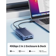 ACASIS Thunderbolt 40Gbps NVMe SSD Dock for Mac Mini, MacBook Pro & Mac Studio, Up to 8TB Storage Expansion with Dual DisplayPort, USB-C & USB-A Hub