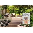 thumbnail image 5 of Funny Dog Welcome Burlap Garden Flag Double Sided Premium Fabric Greeting Cute Dog Sweet Pug Hug Outdoor Decoration Banner for Yard Lawn 12.5" x 18", 5 of 6