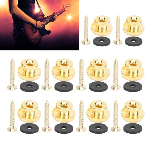 Guitar Strap Lock, Not Easy To Damage Zinc Alloy Material Guitar