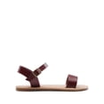 thumbnail image 2 of Sandalias planas con tira en el tobillo para mujer DREAM PAIRS marrón talla 9, 2 of 7