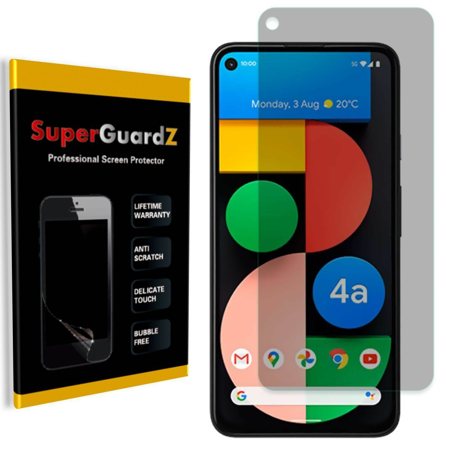 SuperGuardZ Privacy Screen Protector For Motorola Moto G 5G / One 5G Ace – Anti-Spy