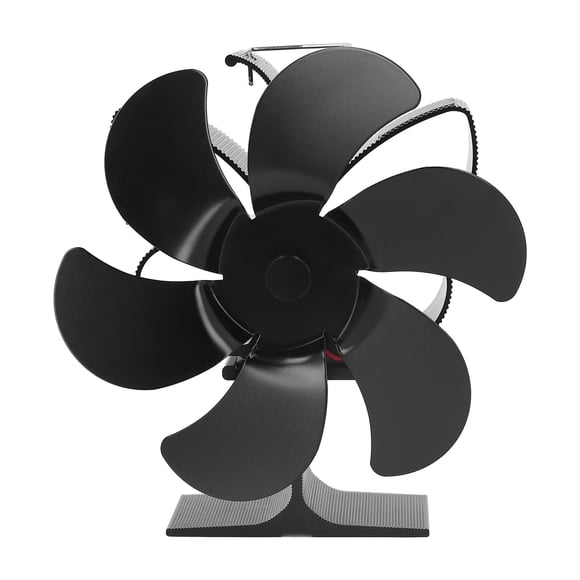 Ventilador de Estufa Jadeshay 6 Aspas Alimentado por Calor Negro