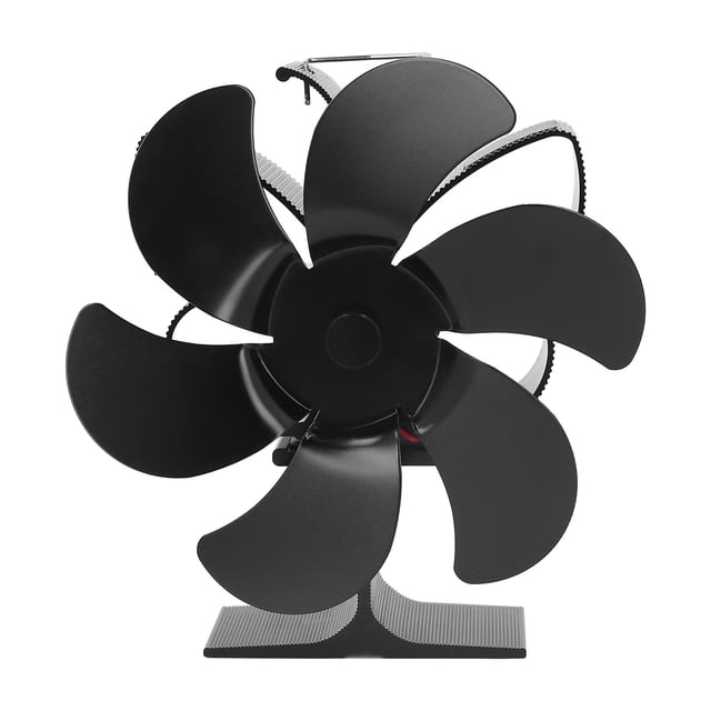 Ventilador de Estufa Jadeshay 6 Aspas Alimentado por Calor Negro