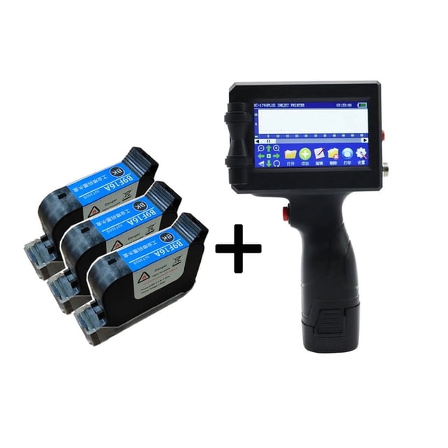 Intelligent Hand-held Inkjet Printer Multilingual Switching Ink Cartridge Does Not Encrypt 12.7mm Carton Plastic ,Complete Kit