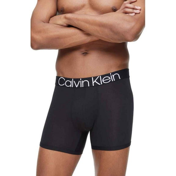 Calvin Klein NB2688001 Men's Black Cotton & Refibra Boxer Briefs Underwear (Small)