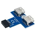 thumbnail image 3 of Nuevo Adaptador de licencia Base de Conector USB 2.0 de 9 Pines (2x5) a 2 Puertos USB Macarena Puerto de encabezado USB 9 PIN, 3 of 8