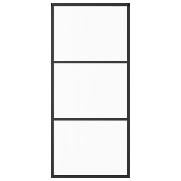 Casafoyer Sliding Door ESG Glass and Aluminum 35.4"x80.7" Black