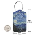 thumbnail image 2 of Rocae The Starry Night for Leather Luggage Baggage Tags ID Label Privacy Cover ID Label with Stainless Steel Loop and Address Card, 2 of 5