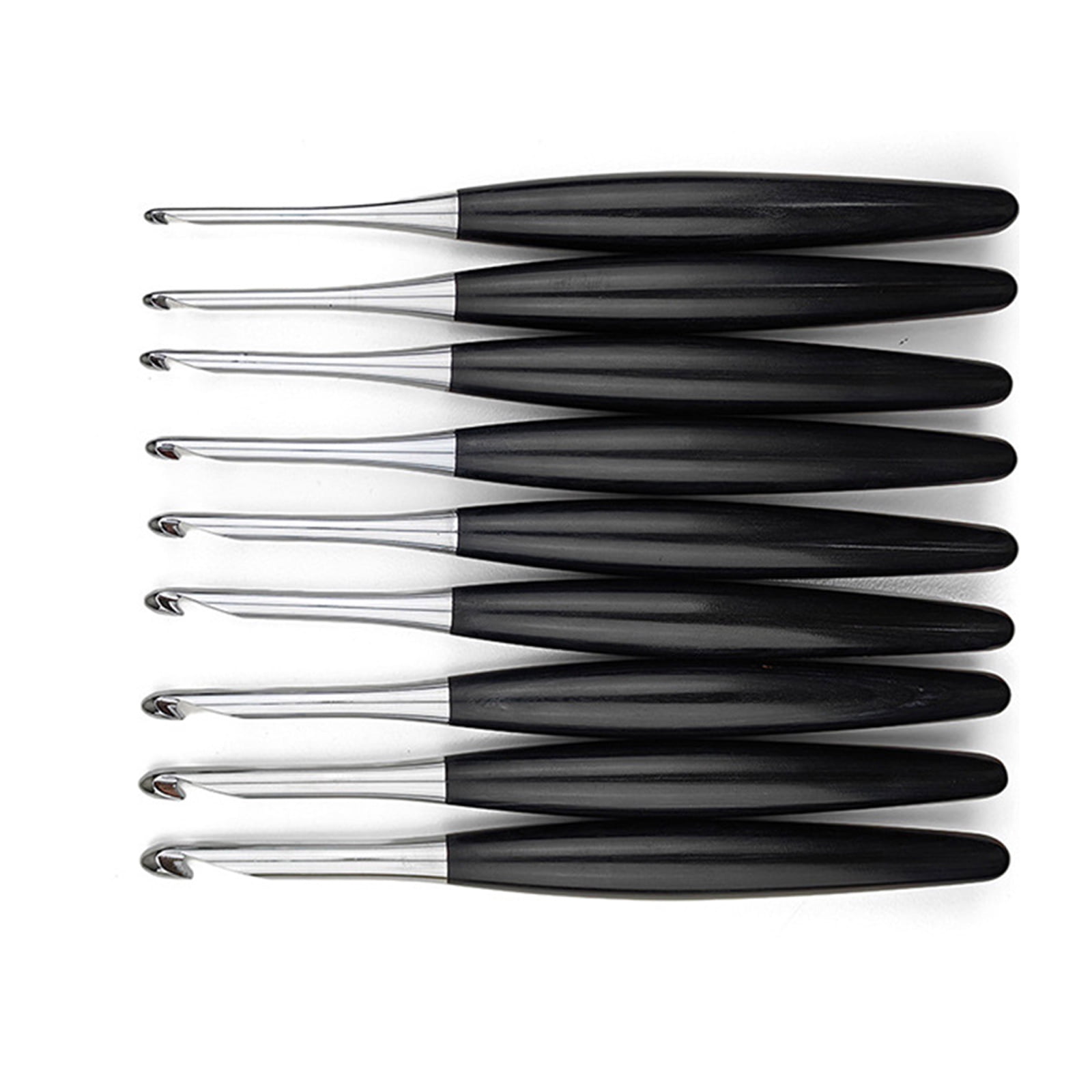 1 Set 3.5mm-8.0mm Crochet Needle Ergonomical Crochet Hook Handle Knitting Needle Craft Supplies