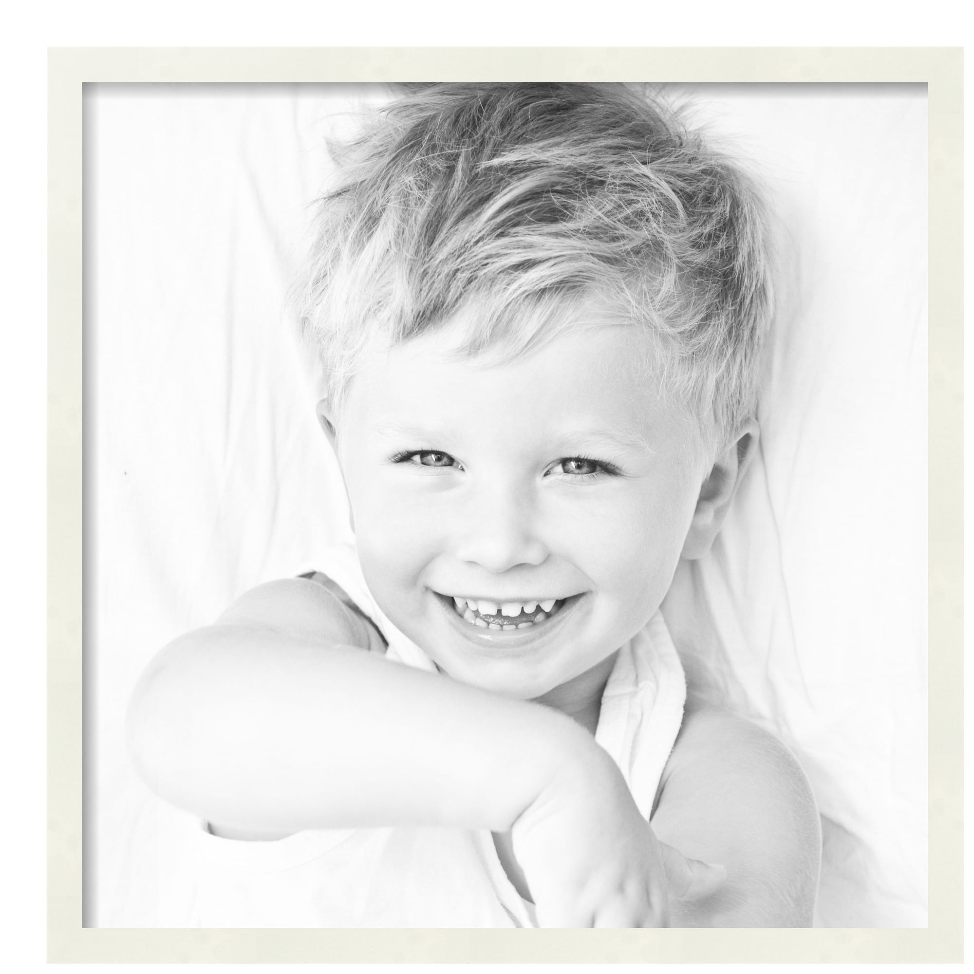 ArtToFrames 24" x 24" Woodgrain White Shadowbox 1.5 inch Tall Picture Frame, 24x24 inch White Wood Poster Frame (WOM-5138), 2 Pack