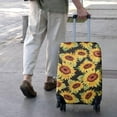 thumbnail image 3 of Black Green Leaf Sunflower Pattern Luggage Cover Fashion Suitcase Cover Baggage Covers Fit 25-28 Inch Luggage (Go Travel), 3 of 5