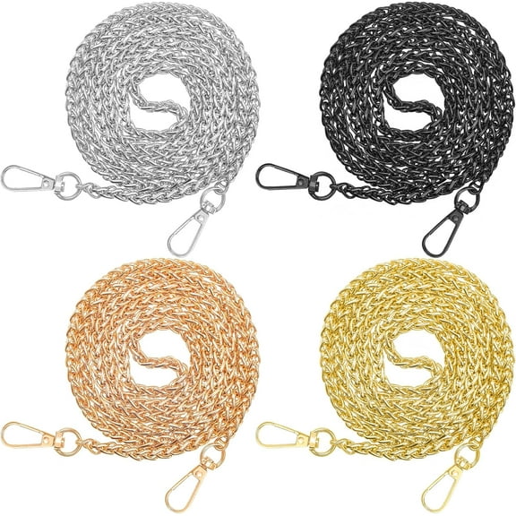 4 Pack Purse Chain Straps,47" Purse Straps Purse Chains for Handbags Accessories for Crossbody Bags Purses