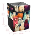thumbnail image 5 of Alpaca Foldable, with Lid, Leak-Proof, Hanging Storage Bag Car Trash Can Garbage Bin, 5 of 6