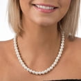 thumbnail image 4 of Silver Round White Simulation Simulation Shell Pearl Necklace Pearl | Strand Spanker Necklace | Jewelery for women, 4 of 4