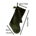 thumbnail image 2 of Velvet Christmas Stockings, Vintage Christmas Stockings, with Velvet Bow for Fireplaces, Classical Christmas Stocking, Traditional Christmas Stocking Decoration, Green, 2 of 6