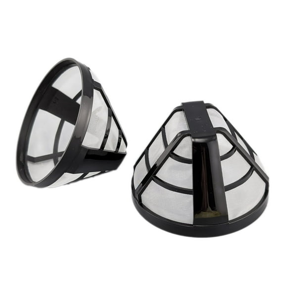 NRP 4-cup Nylon Coffee Filter Universal for Mini Coffeemaker, Replace in Gevi, Oster, Krups & MORE | Cone Shape 2-pack