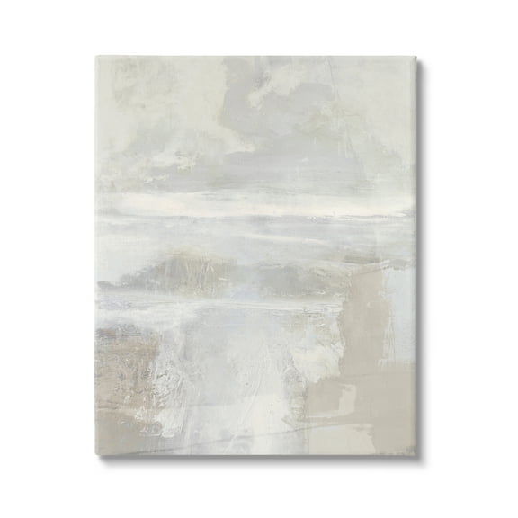 Stupell Industries Beige Abstract Composition Abstract Painting Gallery Wrapped Canvas Print Wall Art, 24 x 30