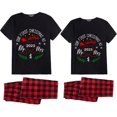 thumbnail image 3 of Pijamas de Navidad a juego para parejas, conjunto de ropa de dormir corta DIY para primera o segunda Navidad, 2023, 3 of 3