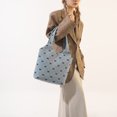 thumbnail image 4 of Bolso Hobo de pana bolso de trabajo de compras con lazo de gran capacidad lindo e informal para mujer, 4 of 9