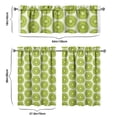 thumbnail image 6 of Kitchen Curtains 36 Inch Short - 3 Panel Set, Kiwi Fruit Cartoon Pattern, Rod Pocket Window Curtain, 100% Polyester for Farmhouse, Cafe, Living Room, Bedroom, Easy Wash, 6 of 6