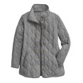 thumbnail image 4 of Wuxian Womens Winter Jacket Stand Collar Long Sleeve Button Down Plus Size Lightweight Quilted Puffer Coats Loose Fit Comfortable Warm Thick Outerwear,Grey,XXL, 4 of 8