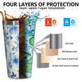 thumbnail image 3 of 16oz Tumblers Pioneer Flower Stainless Steel Vacuum Insulated Double Wall Travel Tumbler Cups Mug with Lid and Straw,Cleaning Brush for Coffee,Tea, 3 of 4