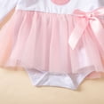 thumbnail image 7 of CAICJ98 Baby Girl Easter Outfit Infant Bunny Onesie Ruffle Tulle Tutu Dress Bubble Romper Hooded Jumpsuit With Ear (White,6-12 Months), 7 of 7
